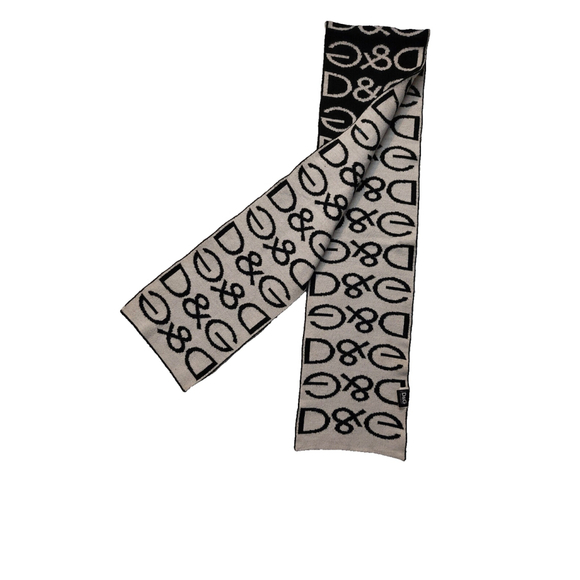 Dolce & Gabbana D&G Black & Off White Reversible Heavy Wool Scarf Pre-owned - Picture 7 of 16